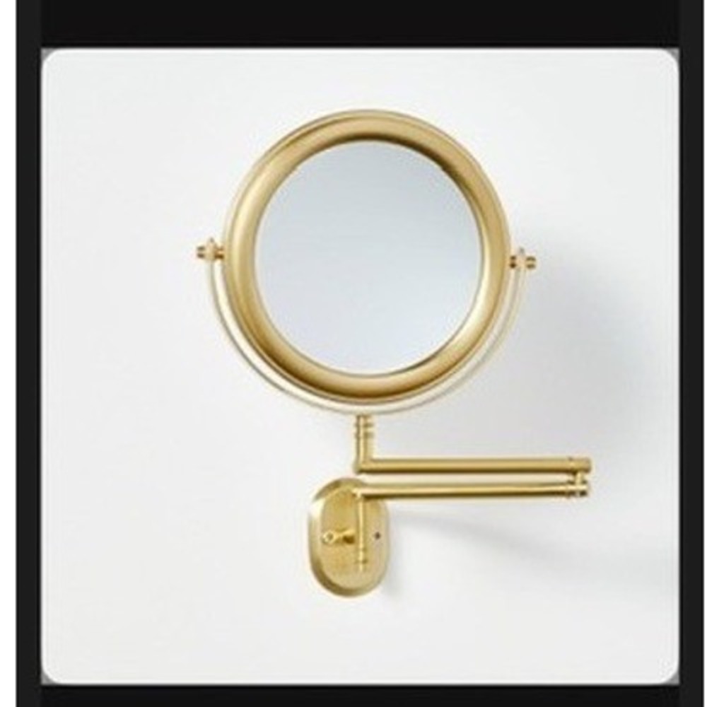 Hearth & Hand Wall Mounted Swivel Mirror Unisex OS Brass‎ 3X Magnification NWT